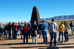 Marker sits at ground zero at the Trinity Site VIsit