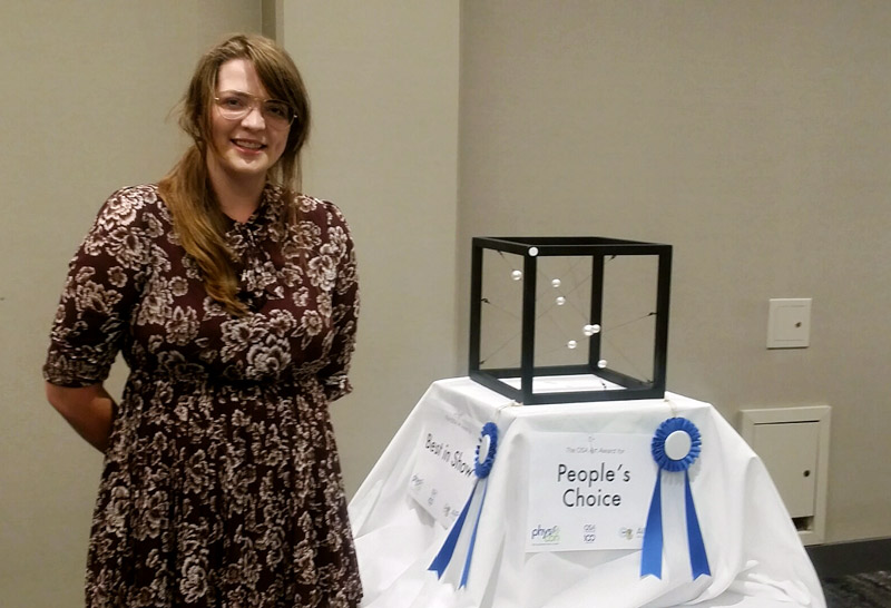Caroline Bowen, University of Tennessee, Knoxville, is pictured with her piece &quot;Asterism,&quot; which won the &quot;Best in Show&quot; and &quot;People's Choice&quot; awards.