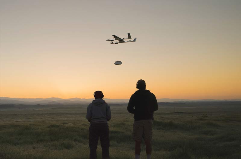 The Project Wing team is testing automated flight and delivery in rural California. Photo courtesy of Project Wing / X.