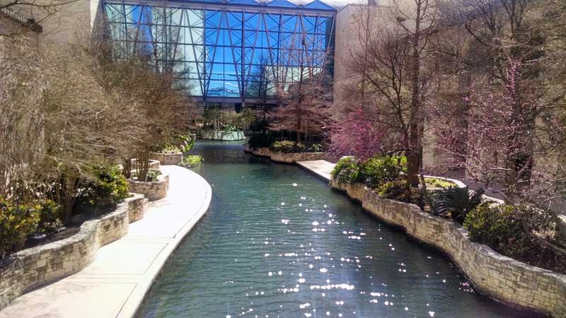 A view of the San Antonio River where it passes through the conference center. Fortunately, the clouds cleared on the last day I was there. 