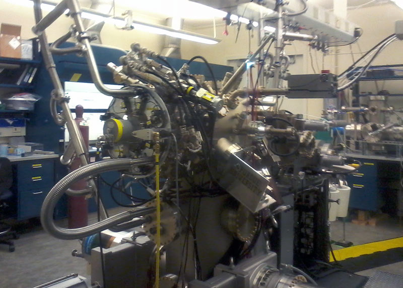 The molecular beam epitaxy (MBE), a machine used for crystal growth at Birck Nanotechnology