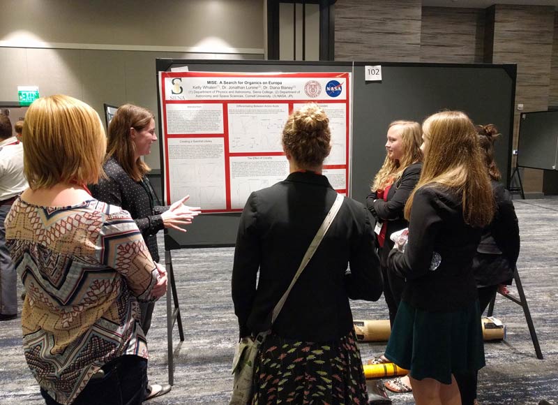 Kelly Whalen of Siena College explains her poster.