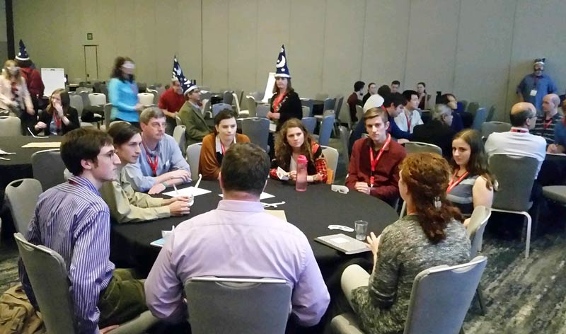 Students from chapters across the country gathered in small groups to share best practices and challenges.