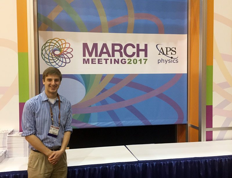 SPS reporter Andrew Polcari at the APS March Meeting 2017.