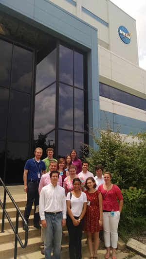 SPS-NASA interns Max Torke and Rachel Odessey organized a tour for all of the SPS interns at the NASA Goddard Space Flight Center.
