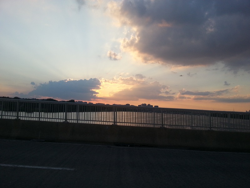 Sunset and Plan on Memorial Bridge