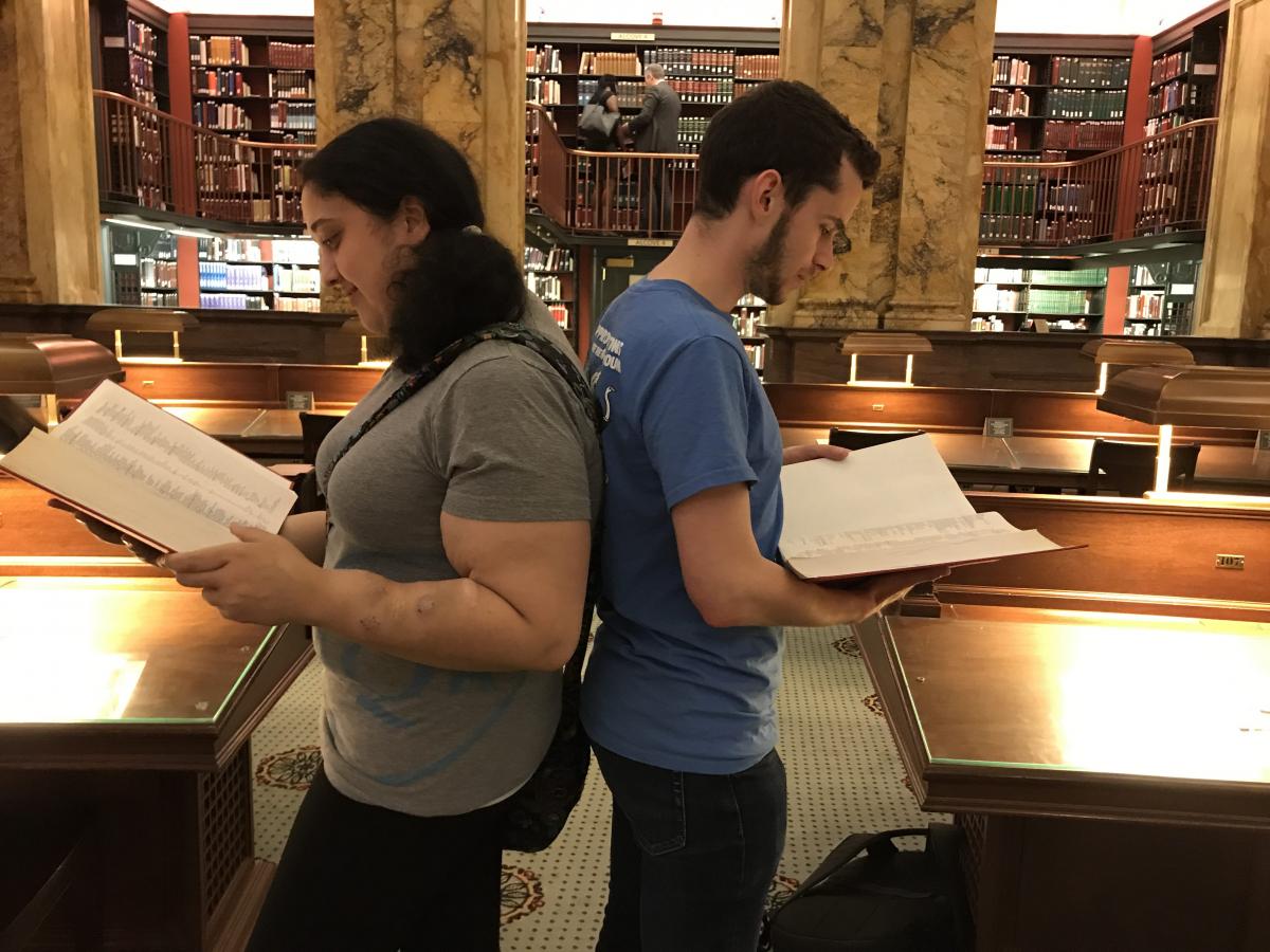 Me and Nathan at the Library of Congress Reading Room, checking out some reference books.