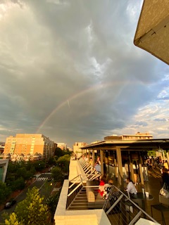 a double rainbow on the Hive rooftop!