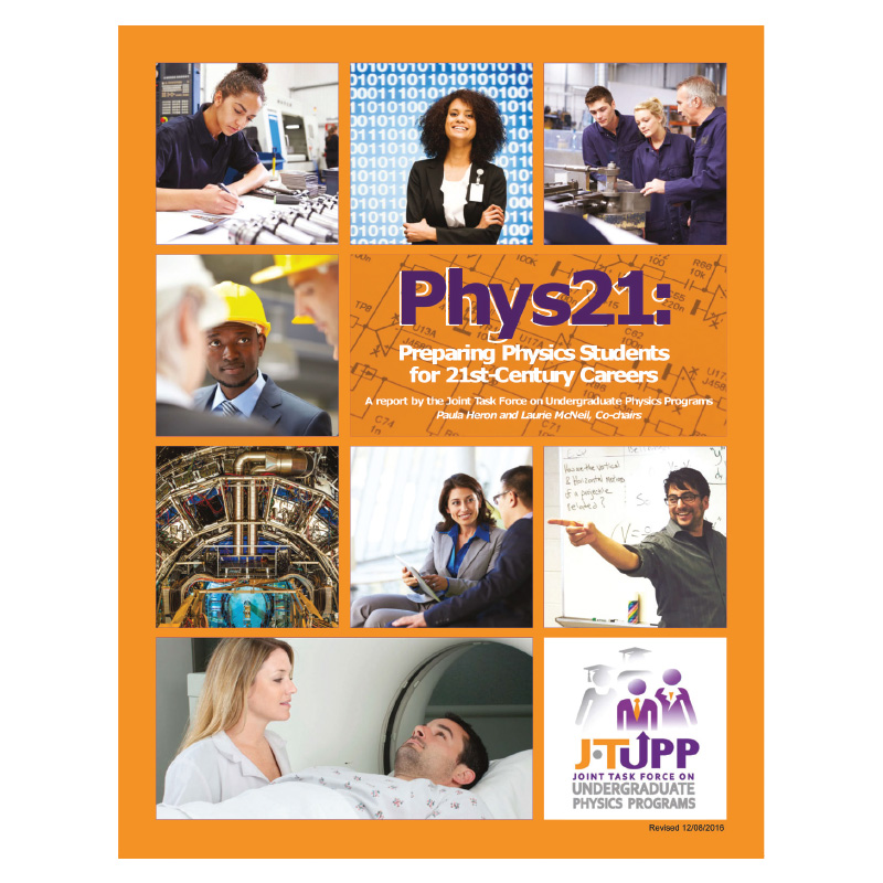 The Phys21 report is available at www.compadre.org/JTUPP/report.cfm.  Design by the American Physical Society (CC BY 4.0).