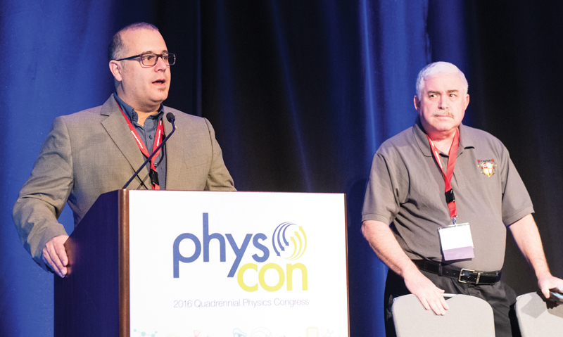 PhysCon Co-chairs Bill DeGraffenreid and Steve Feller.  Photo courtesy of Ken Cole