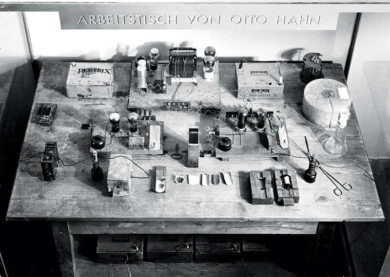 Otto Hahn’s worktable used in the discovery of nuclear fission.  Image courtesy of the Deutsches Museum Munchen. 