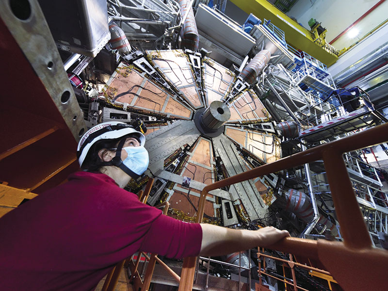  The ATLAS collaboration upgrades parts of its detectors in preparation for the LHC upgrade. Image by Maximilien Brice, copyright CERN.