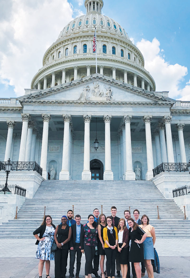 2018 Interns touring Capitol Hill. Photo courtesy of Samuel Borer.