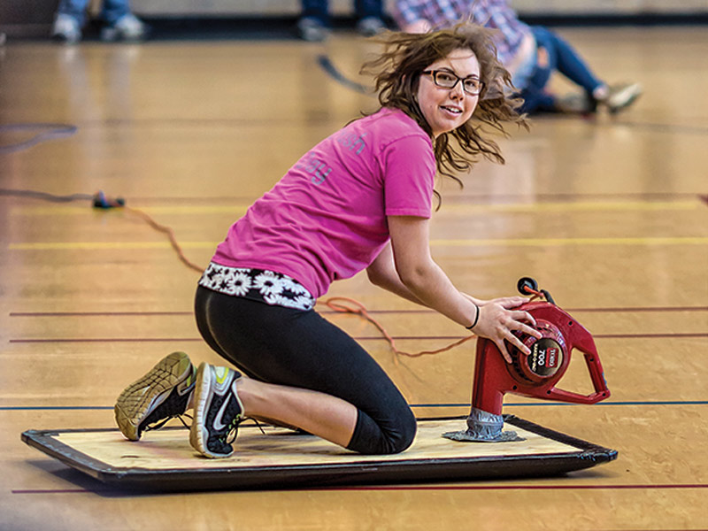 Competitors strut their stuff on top of homemade hovercrafts. Photos courtesy of Stevie Momaly.