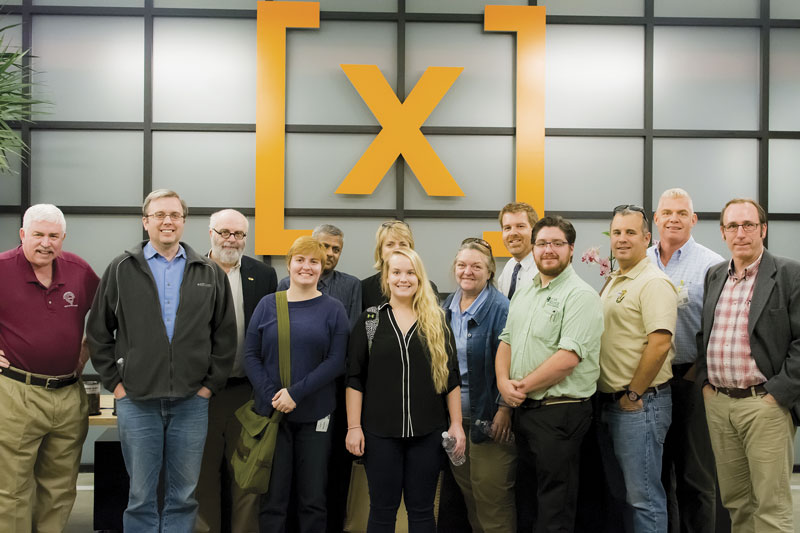 The PhysCon planning committee and SPS staff are pictured at X (formerly Google X) headquarters, where they discussed options for site visits during the 2016 Quadrennial Physics Congress. Photo courtesy of Richard Prince.