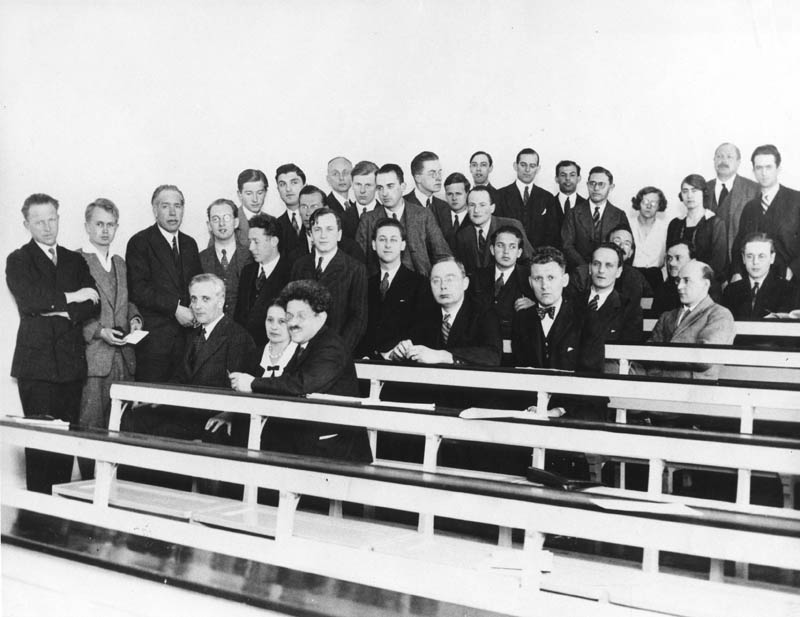 Portrait of Niels Bohr Institute in Copenhagen in 1932. Photo courtesy of AIP Emilio Segre Visual Archives, Physics Today Collection.