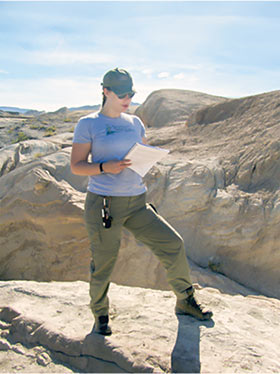 Landis on a Lunar and Planetary Laboratory field trip in Death Valley. Photo by Maria Steinrueck.
