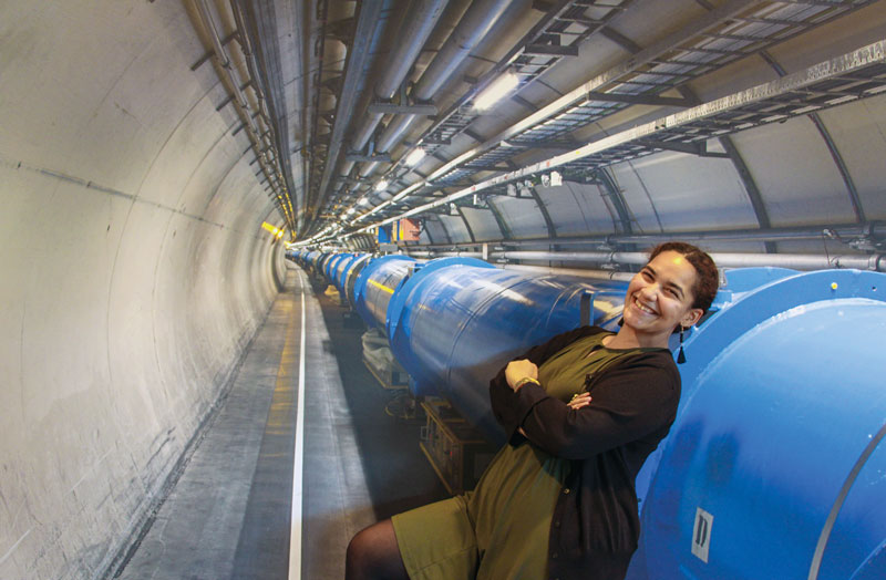 Photo of Diyaselis M. Delgado Lopez at CERN. Photo courtesy of Diyaselis M. Delgado Lopez.