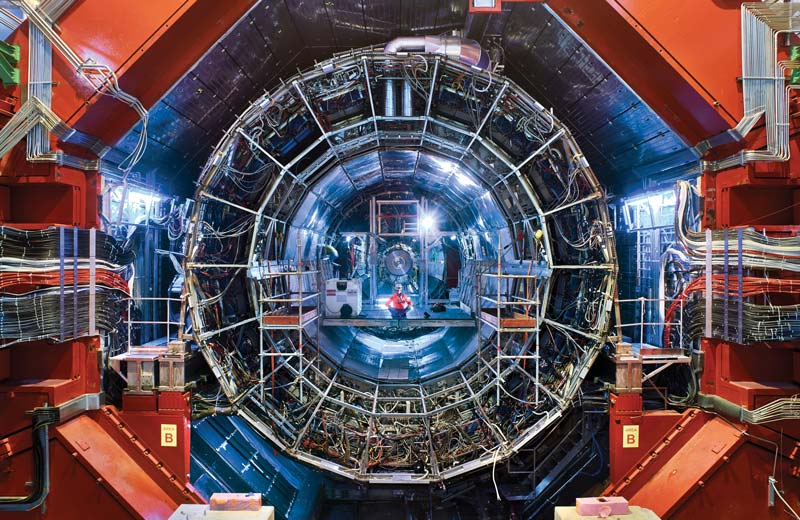  Inside ALICE detector’s empty skeleton at CERN. Photo courtesy of CERN.