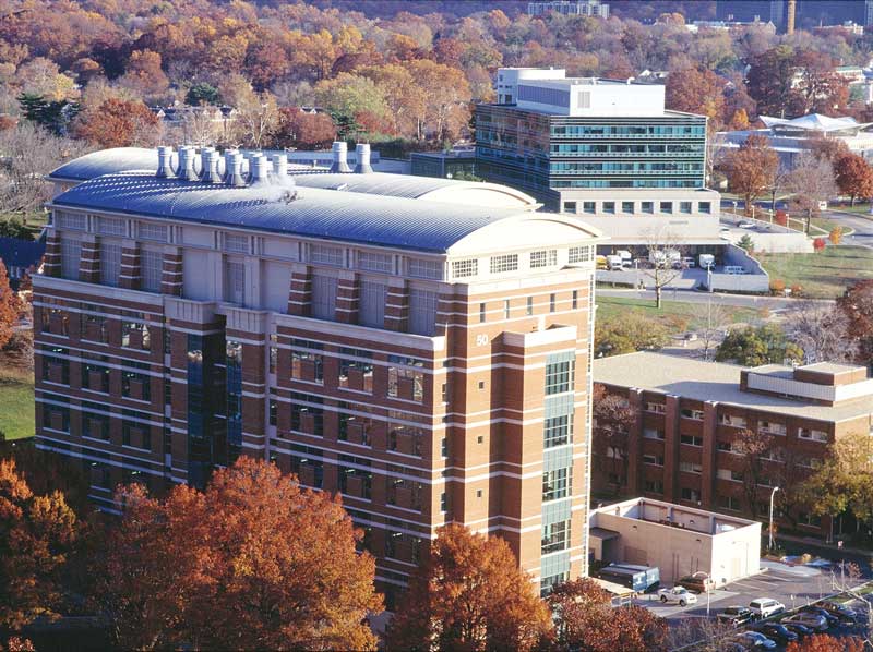  The NIH campus, looking south. Photo courtesy of NIH.