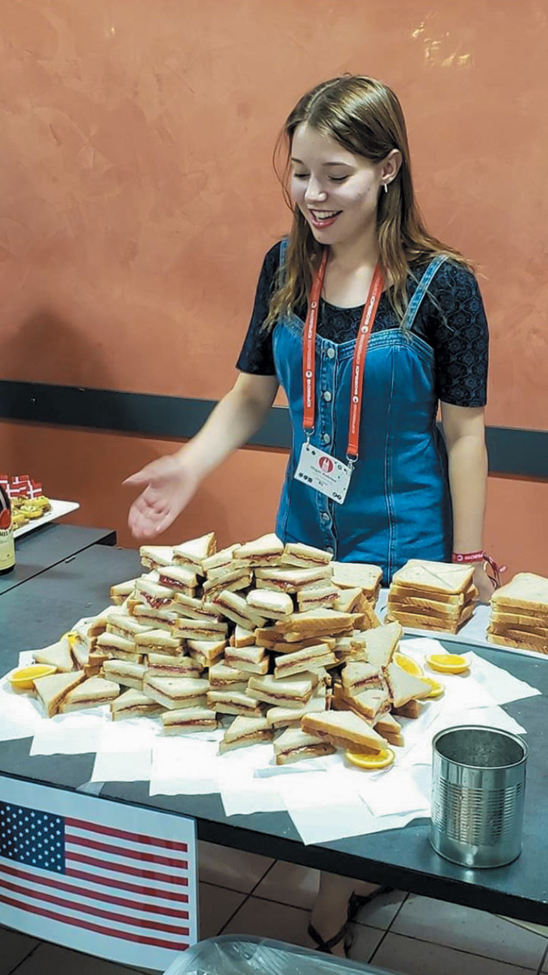 Who would’ve thought that peanut butter and jelly sandwiches could require explanation?! Thank you to Mohammad Moosajee for capturing this moment and helping make this mountain of sandwiches. Photo courtesy of Megan Anderson.