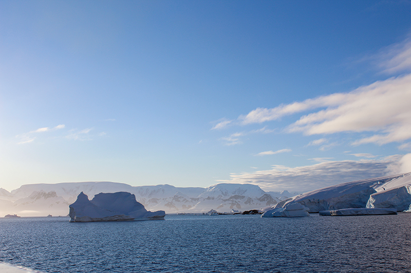 View near the northernmost tip of the Western Antarctic Peninsula. Photos courtesy of Jacquelyn Veatch.