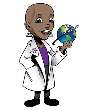 Dr. H, the main character from Horton’s children’s book series Dr. H Explores. Image courtesy of Horton.