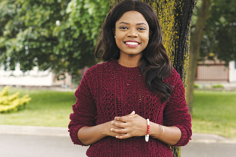 Yanique Brandford, a biomedical physics MSc student at Ryerson University, won the Viola Desmond Award and is the first-ever recipient of Canada’s Hero Award. Photo courtesy of Brandford.