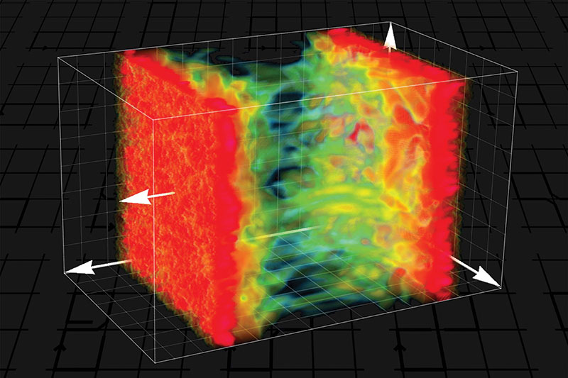 Theoretical physicists at Vienna Institute of Technology (TU Wien) have shown how neural networks can help us study the quark-gluon plasma and other computationally complex particle physics environments. This image shows a quark gluon plasma after the collision of two heavy nuclei. For details on this research, see doi.org/10.1103/PhysRevLett.128.032003. Image courtesy of TU Wien.
