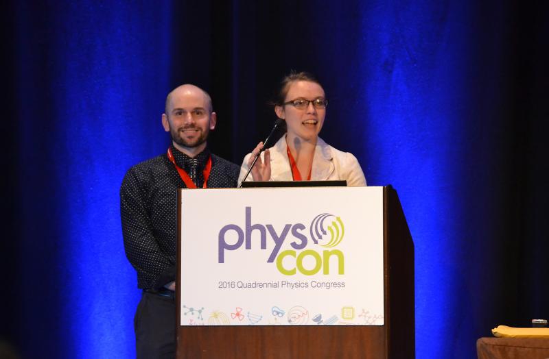 Zone 15 and Zone 11 Associate Zone Councilors Bryant Ward and Lisa McDonald at PhysCon 2016.