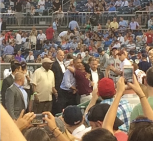 President Obama at the Congressional Baseball Game!