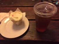 Cupcake and iced tea from Baked and Wired in Georgetown