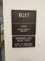 House Office Supply Service located in the basement of the Longworth Building