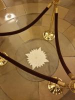 Star on the rotunda floor commemorating the spot of Washington's tomb