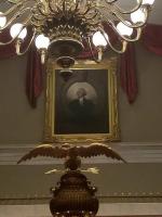 Washington Porthole Portrait hanging in the Old Senate Chamber