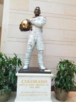 Staue of astronaut John L. &quot;Jack&quot; Swigert, Jr. 1931-1982, who served on the Apollo 13 mission