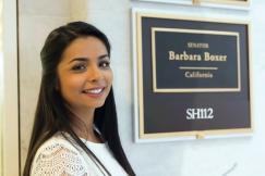 Amandeep Gill outside the office of Barbara Boxer. Photo by Courtney Lemon. 
