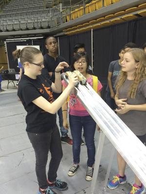 Hands-on activities are more memorable than simple displays or demo shows, and should be incorporated into outreach whenever possible. Photo courtesy of Appalachian State University.