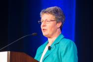 Honorary Congress Chair, Dame Jocelyn Bell-Burnell, opened PhysCon 2016 with "Cosmic Fireworks - Finding Transient Events in the Universe." Photo by Ken Cole