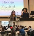 Top: Hidden Physicist Career Seminar given by Kirtley Karpodinis – Process Specialist and “Foodie Physicist”at Puratos Corporation and BS Physics graduate from Rutgers University. USciences BS Physics graduate Melissa Lamberto, a medical physicist from Pinnacle Cancer Health Center, also gave the talk jointly.