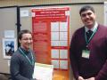 Nathan Barnes and Evan Troendle present their poster at PhysCon. Photo courtesy of Steve Feller.