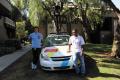 Sandeep and intern Ben Perez (left) pose with one of Google's street-view cars. Photos courtesy of the author.
