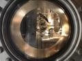 A look through the high-vacuum chamber to the Watt balance held inside--the world's most advanced mass-measuring device