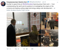Representative Horn tweeted about her visit to Goddard. I was there, too!