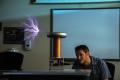A singing tesla coil produces musical tones by modulating the spark output.